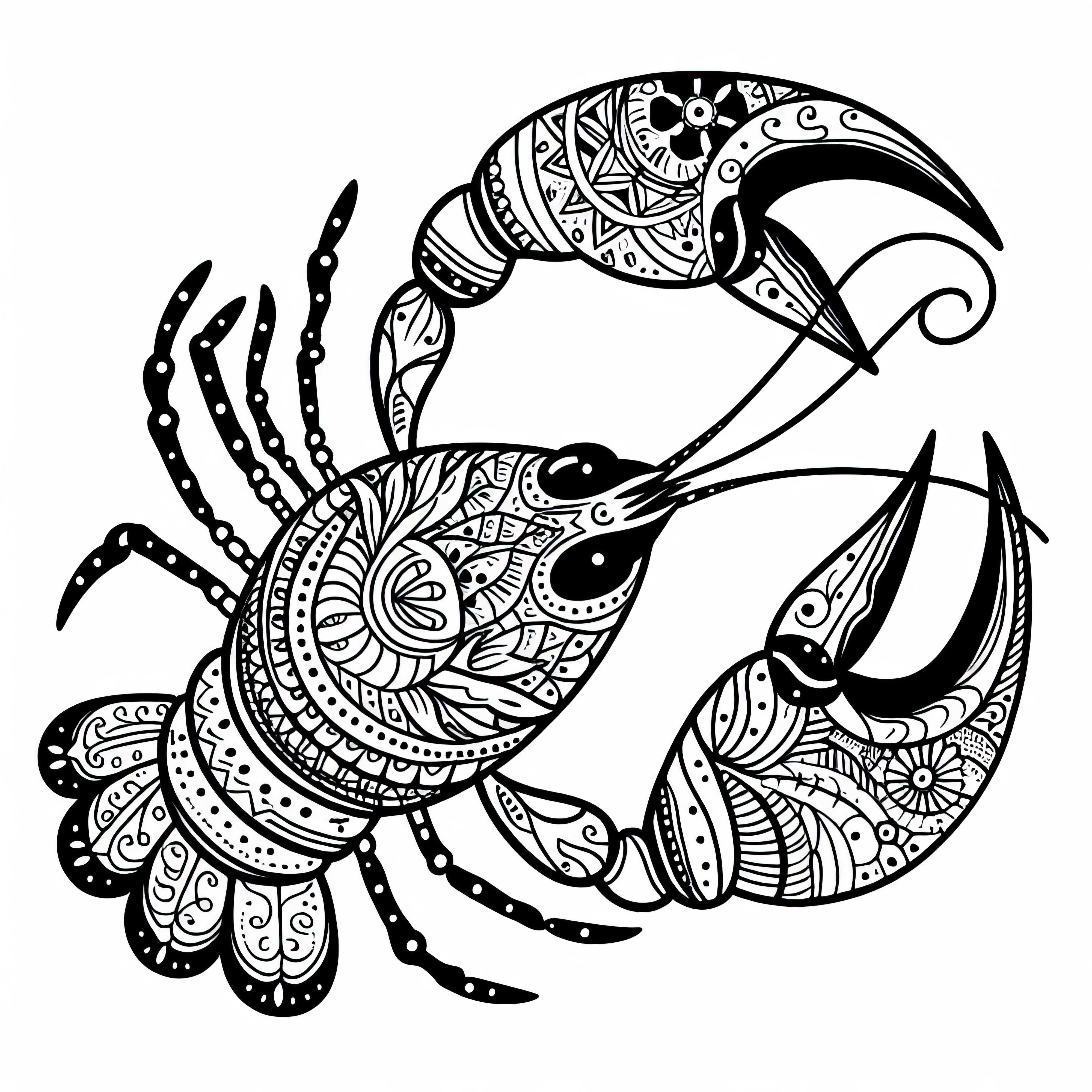 Cancer Coloring Page – Indian Zodiac Sign Free