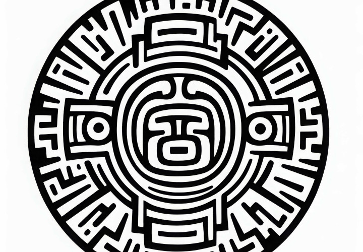 Llama Star Coloring Page Zodiac Mayan Free