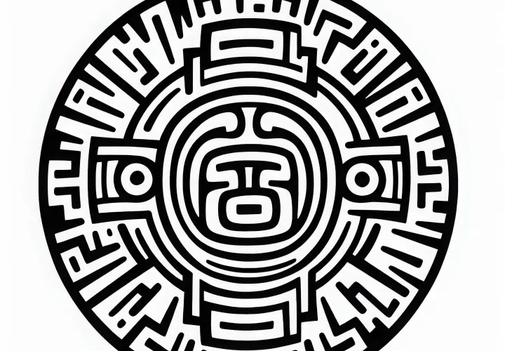 Llama Star Coloring Page Zodiac Mayan Free