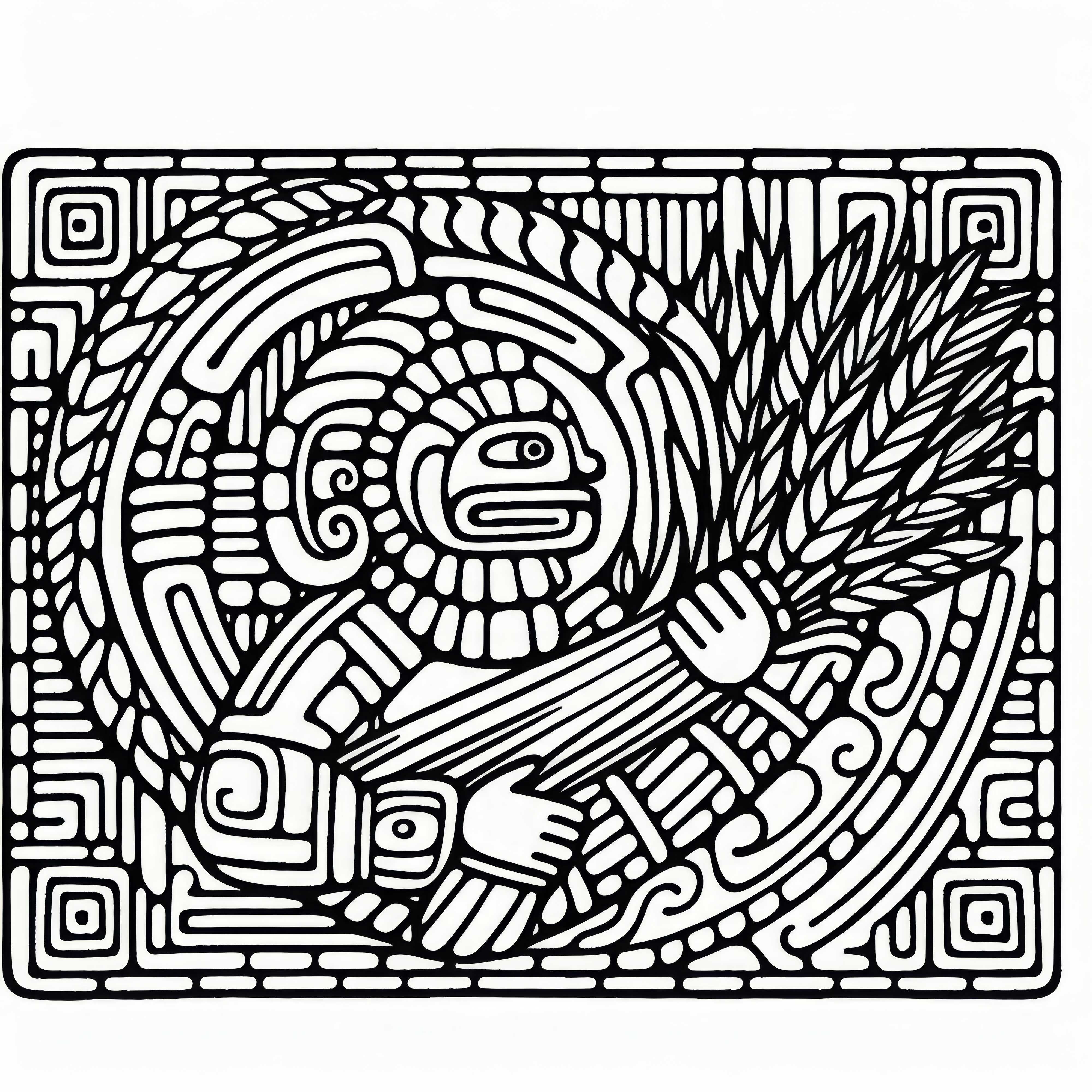 Coloring page of the Maya zodiac by Ben - Free download Coloring page of the Mayan zodiac by Ben - Download for free