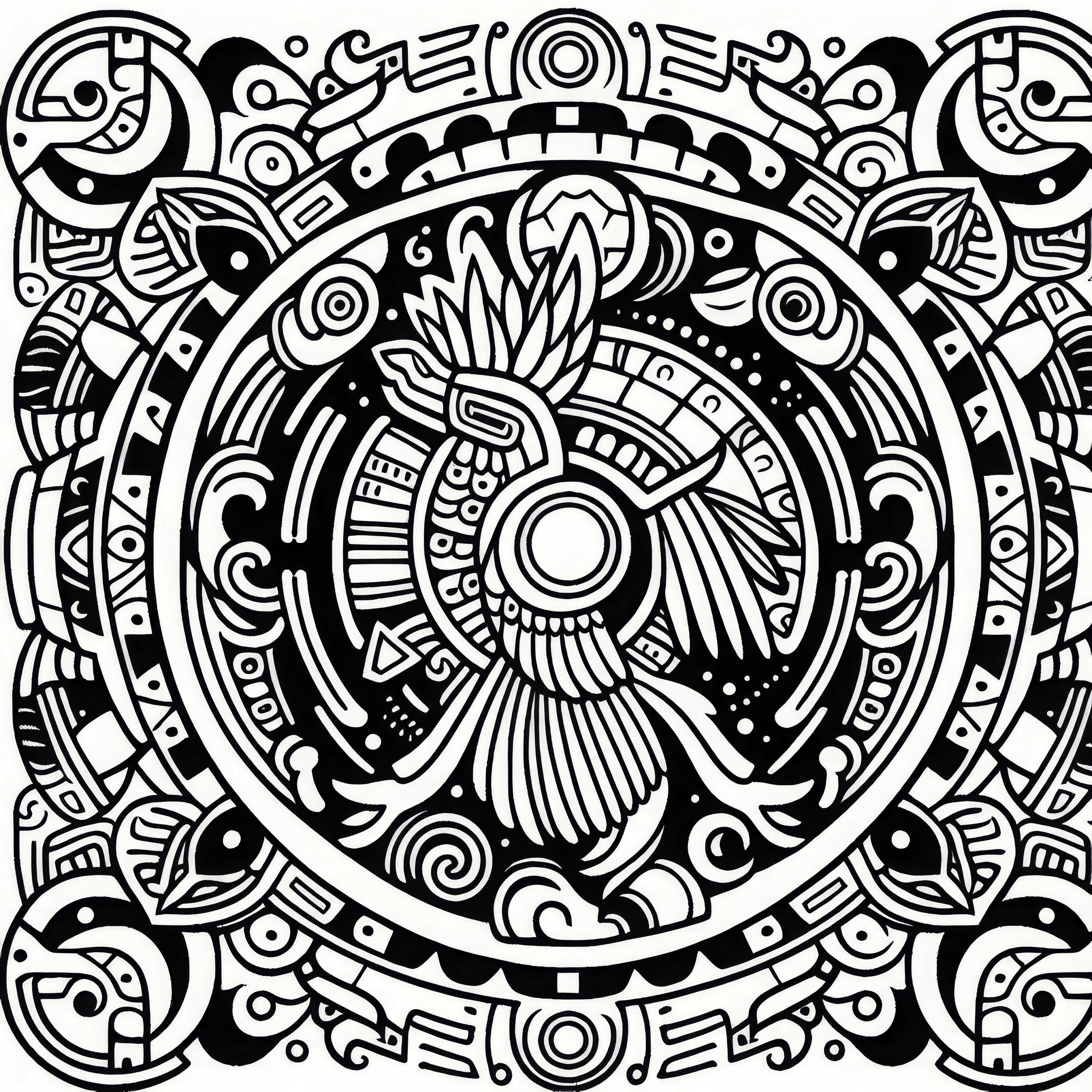 Caban Earth Coloring Page Zodiac Maya Free Caban Earth Coloring Page Zodiac Maya Free