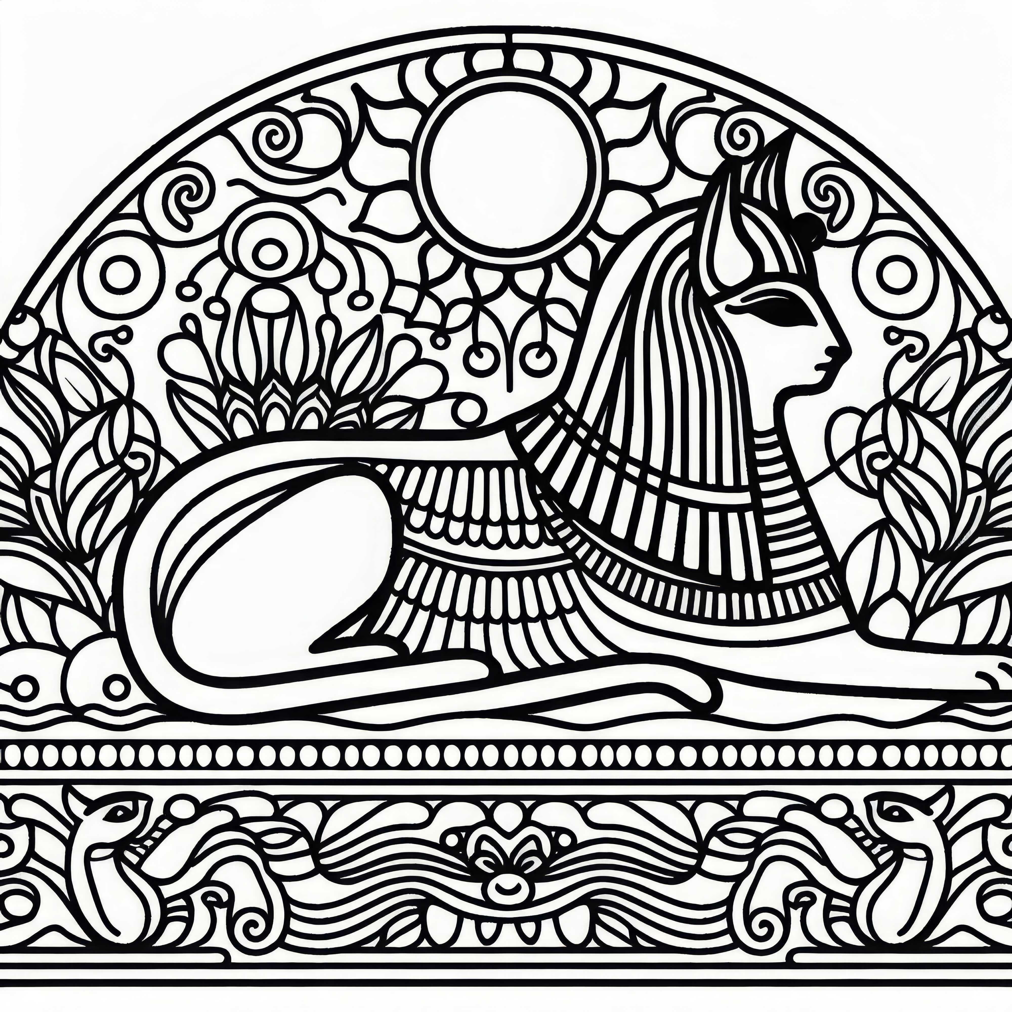 Free Coloring Page Egyptian Zodiac