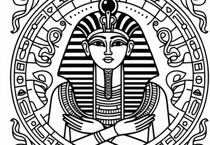 Osiris Coloring Page Egyptian Zodiac Free