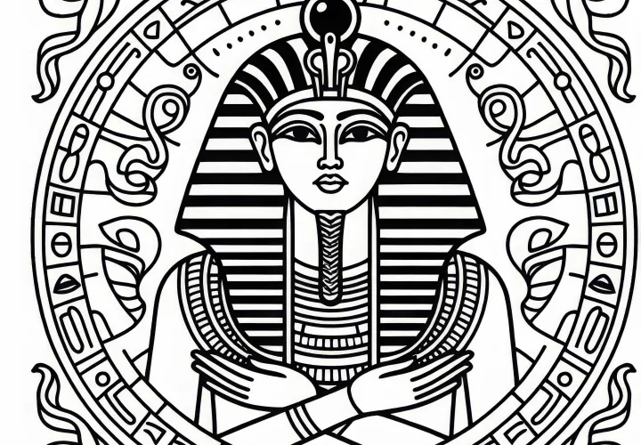 Osiris Coloring Page Egyptian Zodiac Free