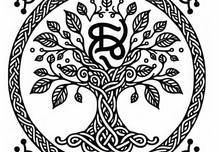 Bříza omalovánka keltského horoskopu zdarma