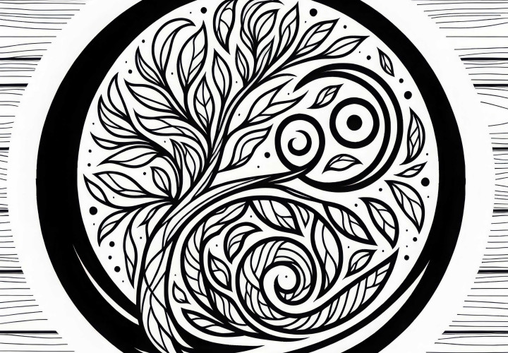 Jabloňové malování keltské hvězdné znamení zdarma