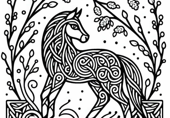 Willow Coloring Page Celtic Zodiac Free