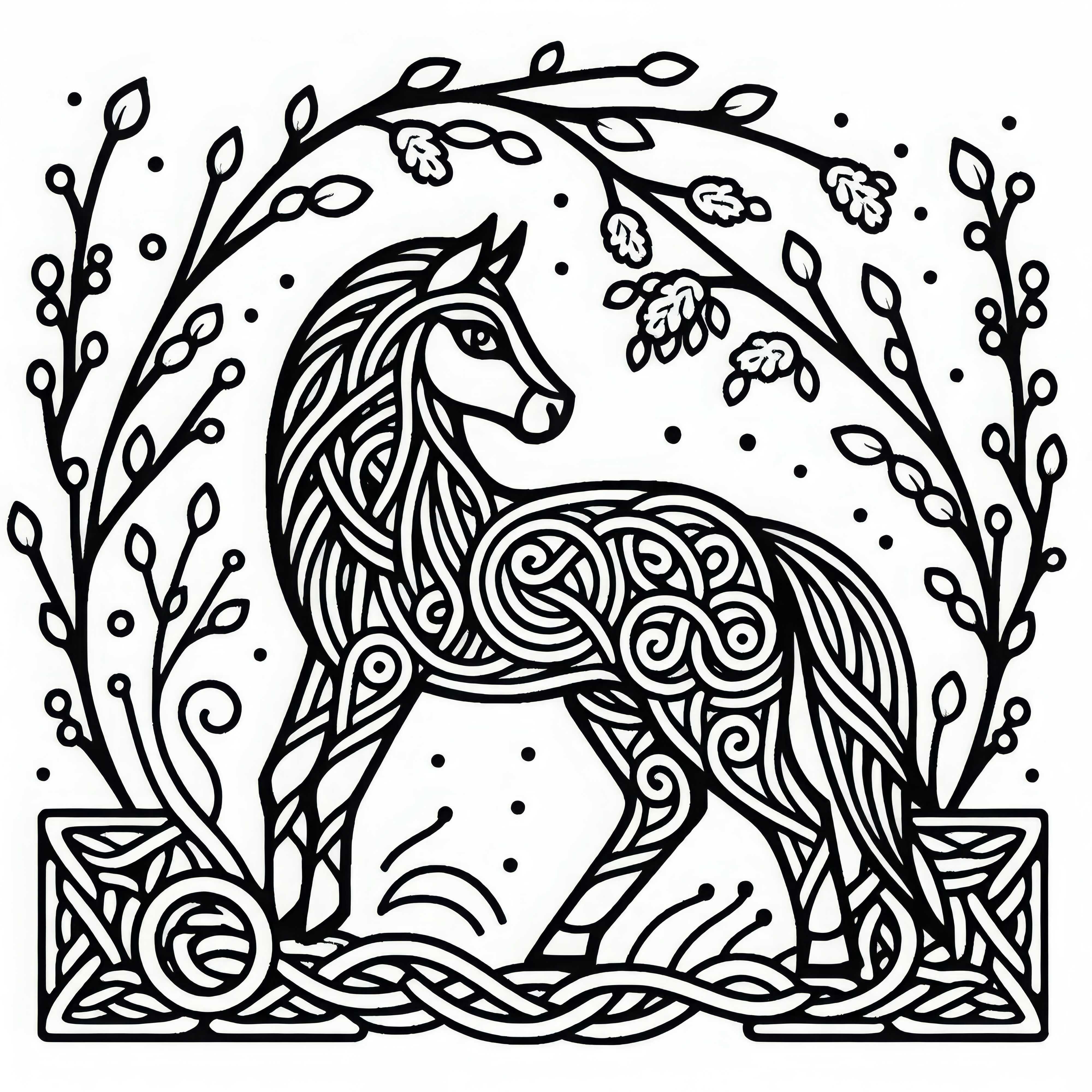 Willow Coloring Page Celtic Zodiac Free