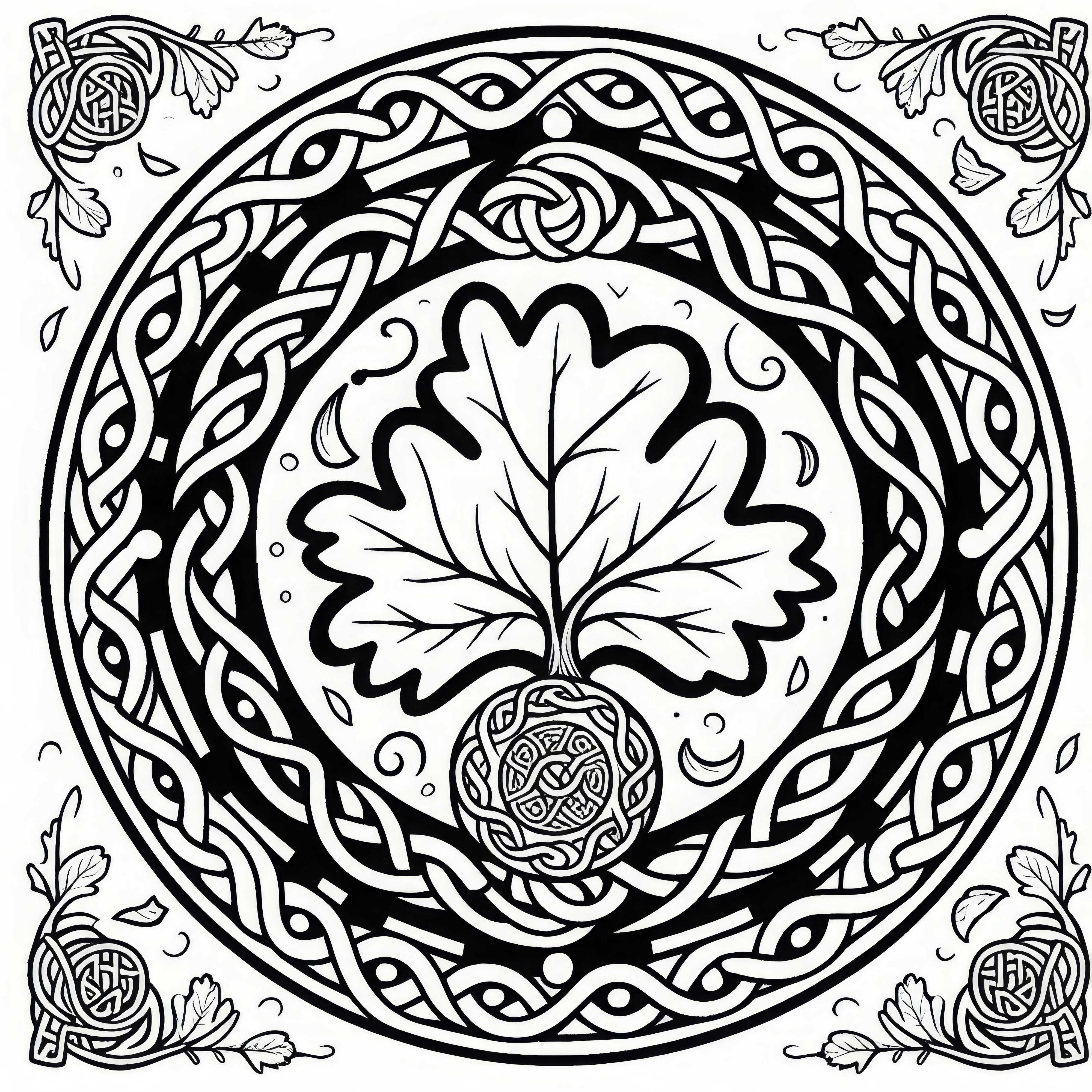 Ořech - Vybarvovací obrázek: Keltský horoskop zdarma Ostrůvek: Keltský horoskop zdarma