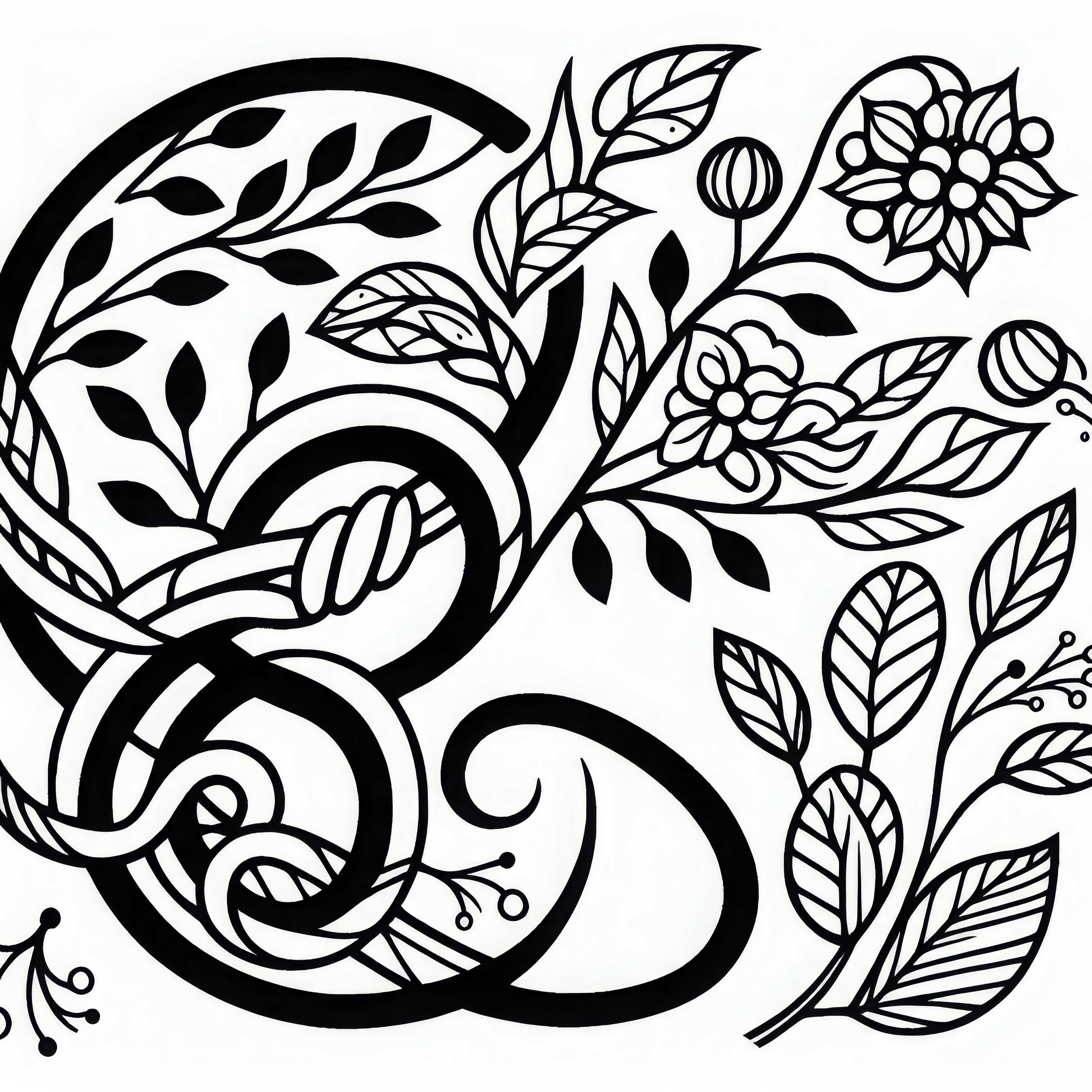 Coloring page Hazel – Celtic zodiac sign free