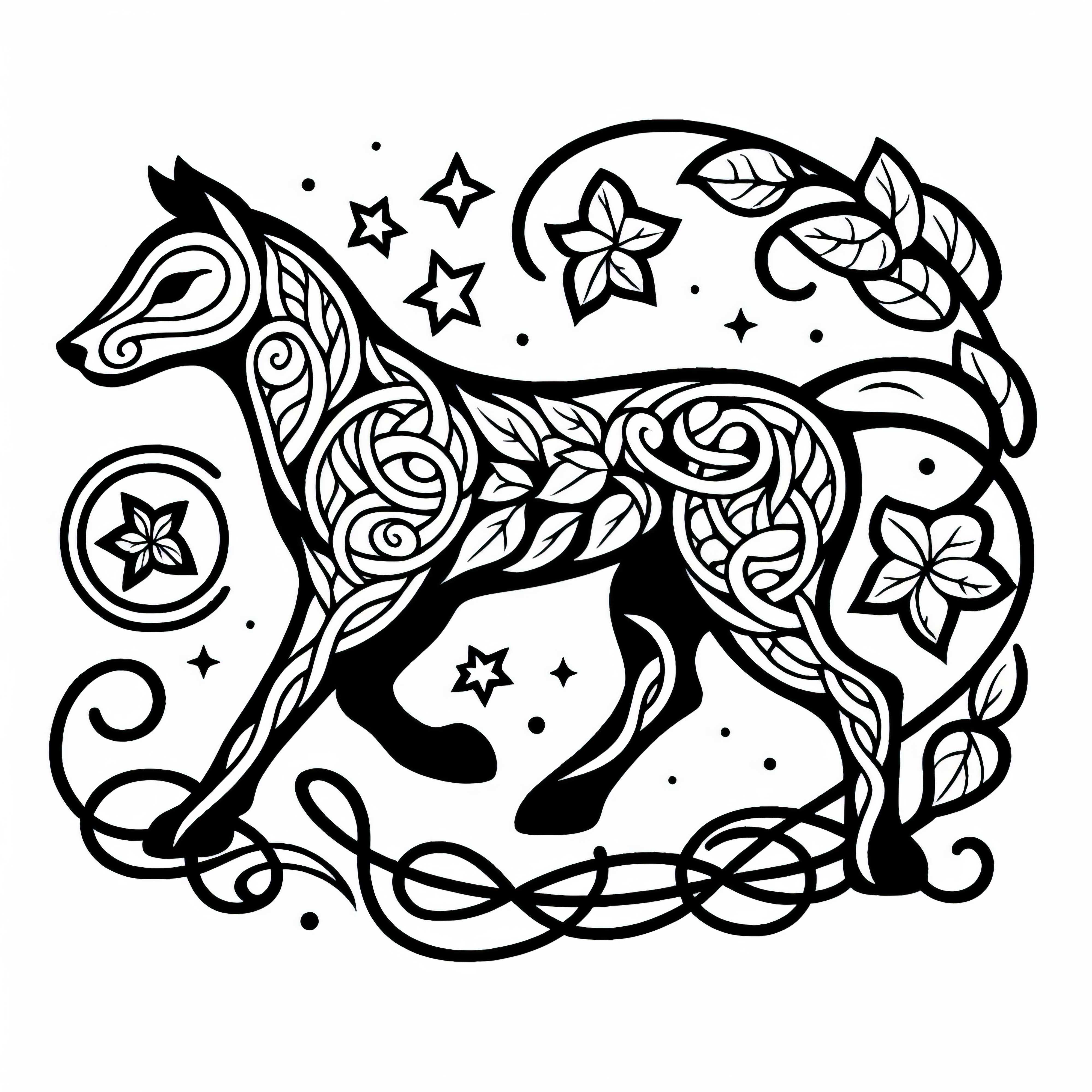 アイビーの塗り絵 ケルトの星座 無料ダウンロード