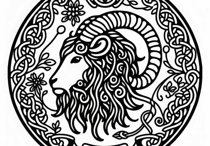 Elderberry Coloring Page Celtic Zodiac Free