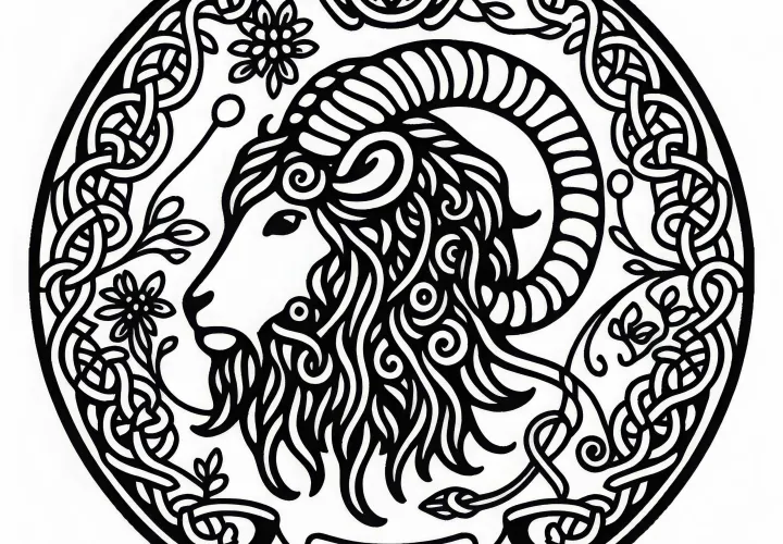 Elderberry Coloring Page Celtic Zodiac Free