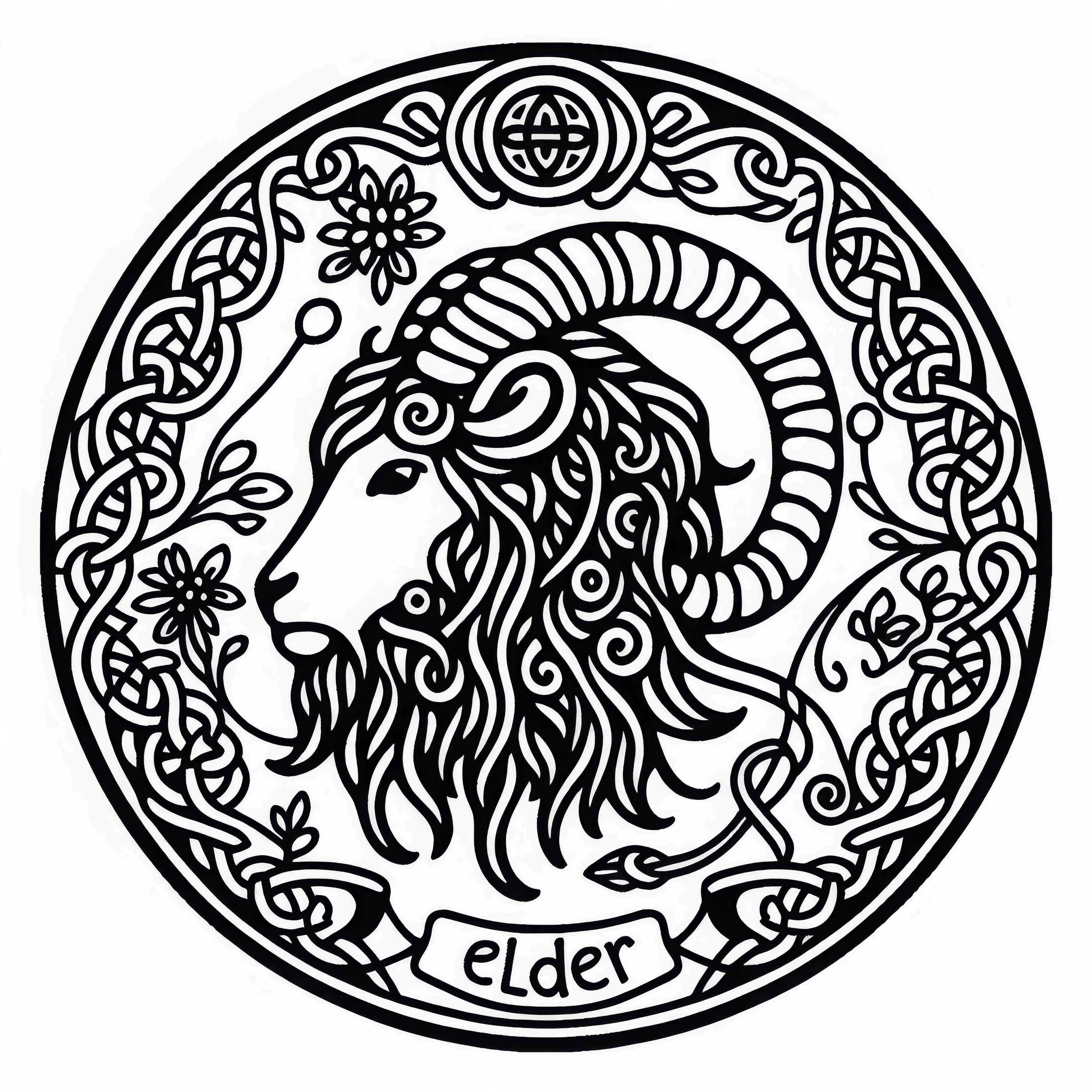 Sambucus Boyama Sayfası Keltik Burç Ücretsiz