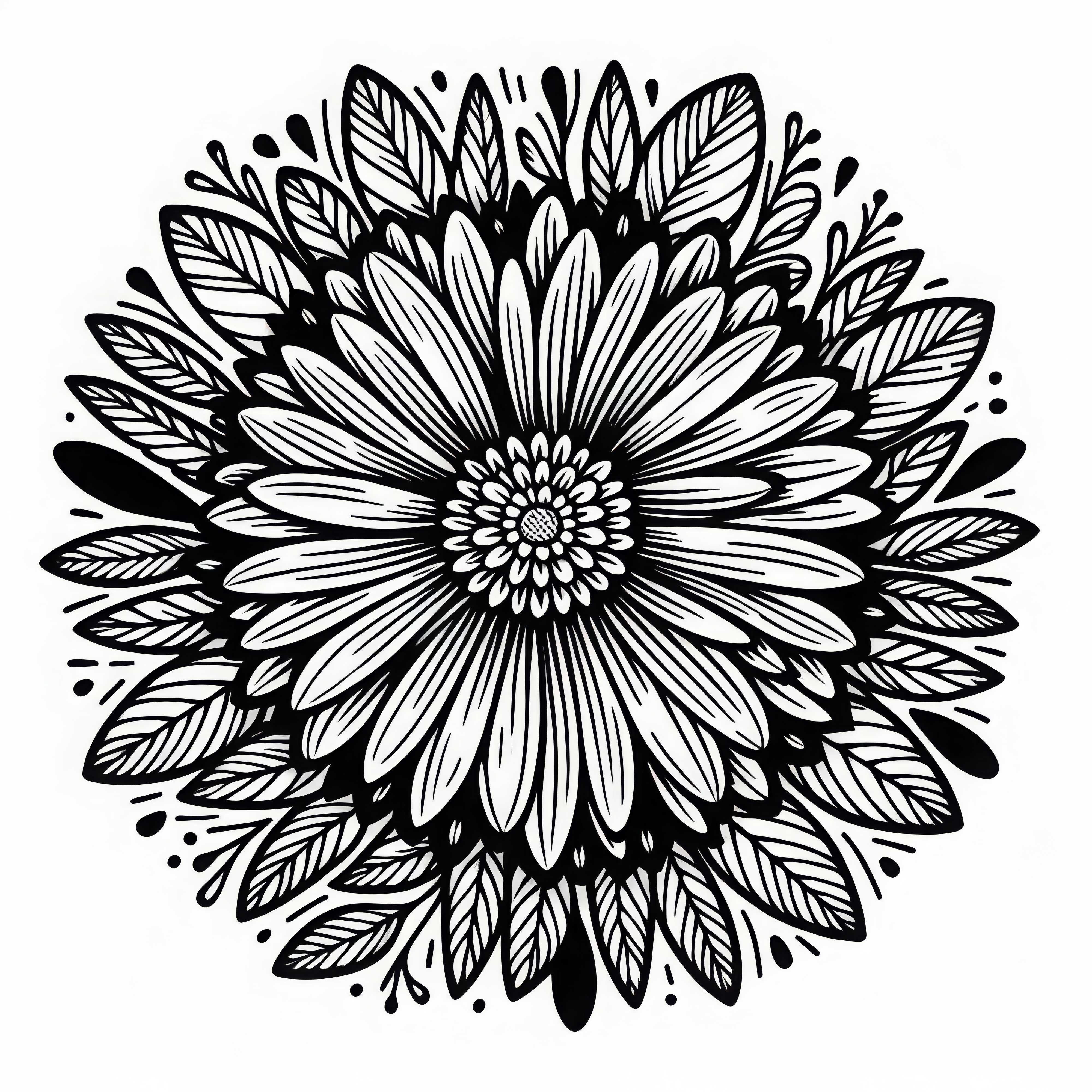 Dibujo para colorear de la flor Aster gratis