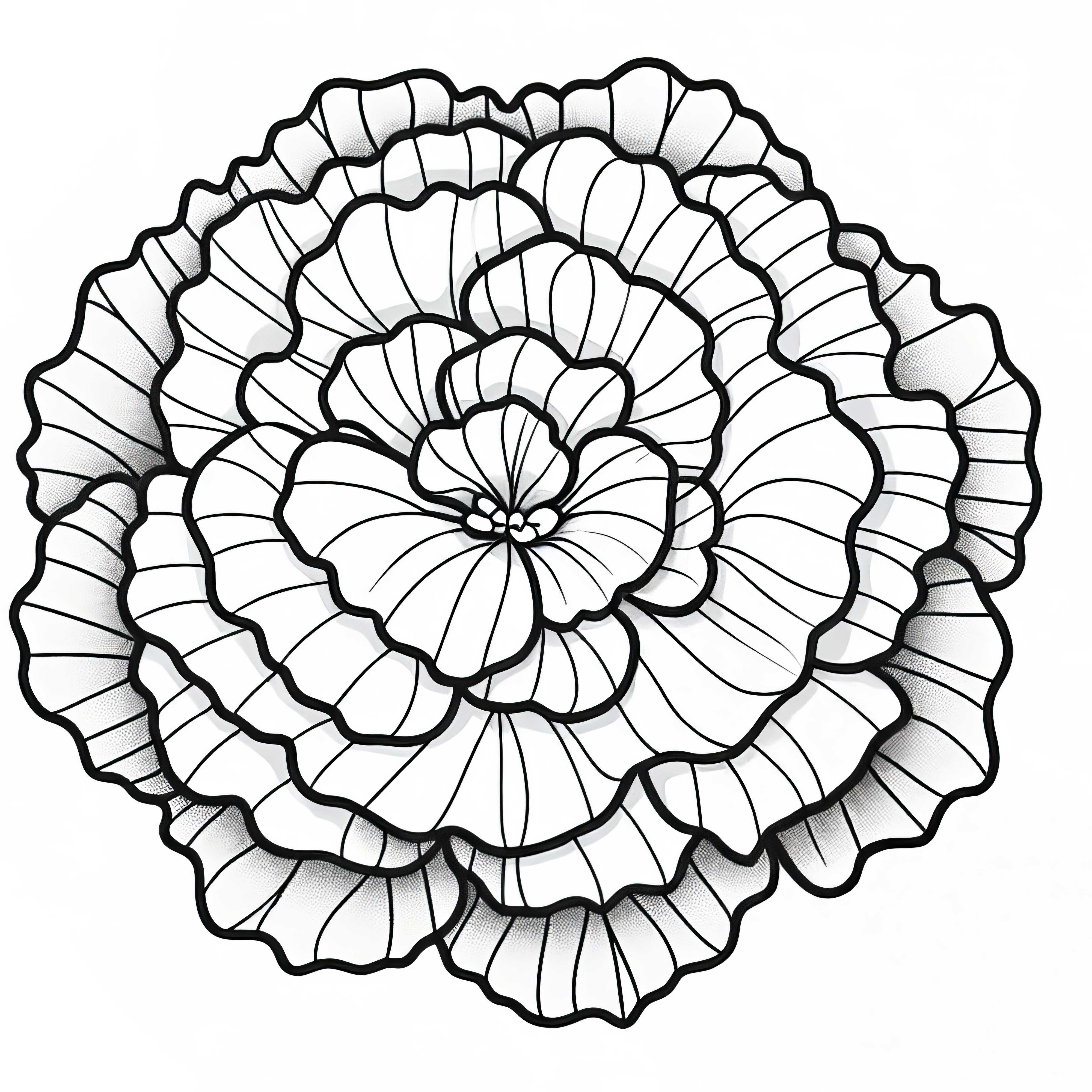 Coloring page of the begonia flower - Download for free as a coloring template