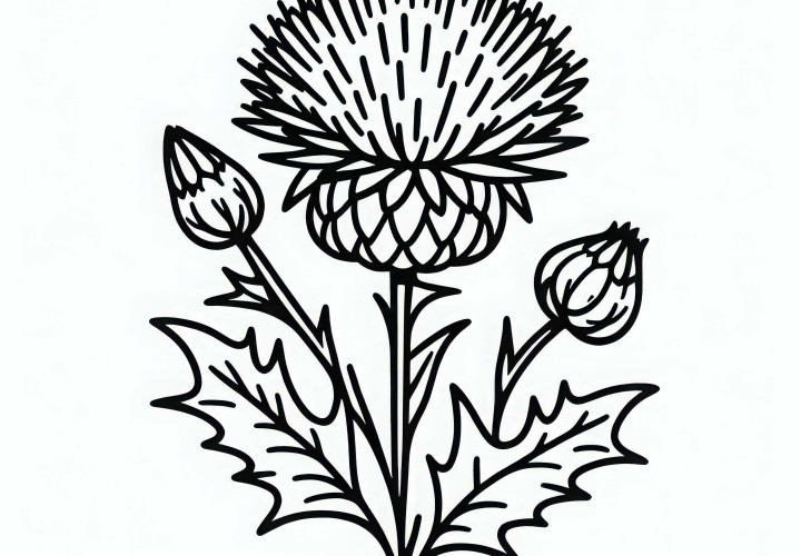 Thistle Coloring Page Free - Get your free picture