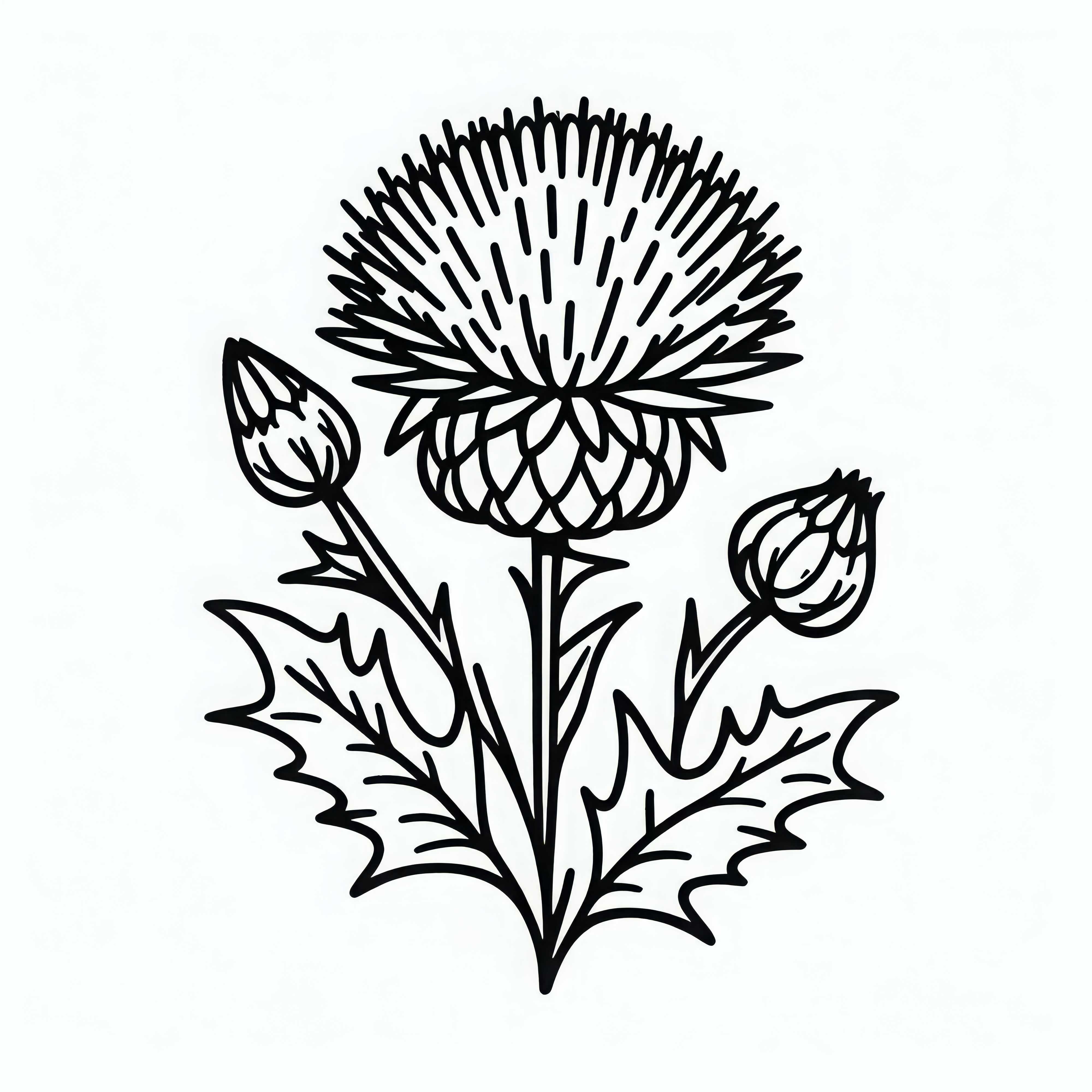 엉겅퀴 색칠하기 이미지 무료 - 무료 이미지를 얻으세요