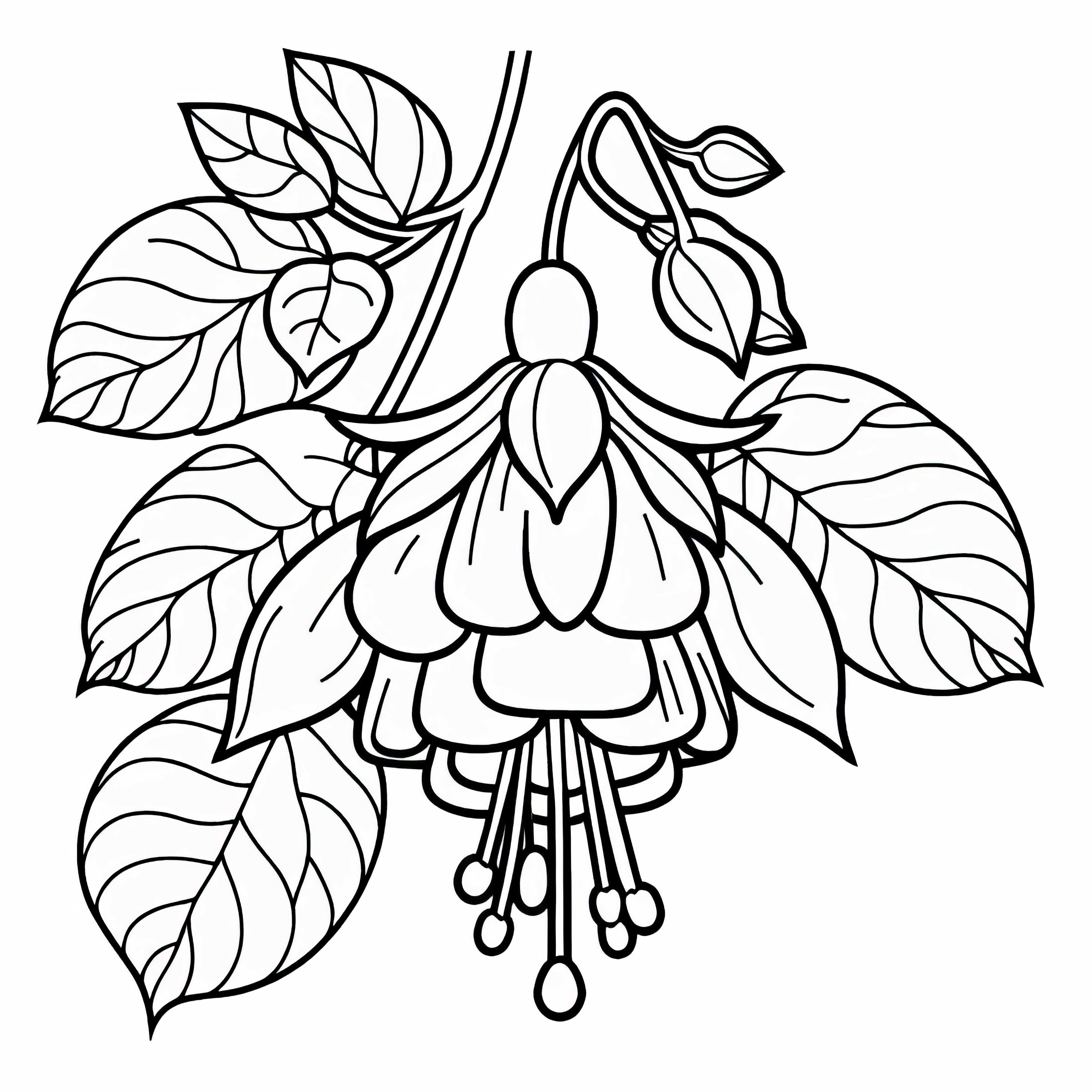 Kresba květu květiny fuchsie zdarma Kresba květu květiny fuchsie zdarma