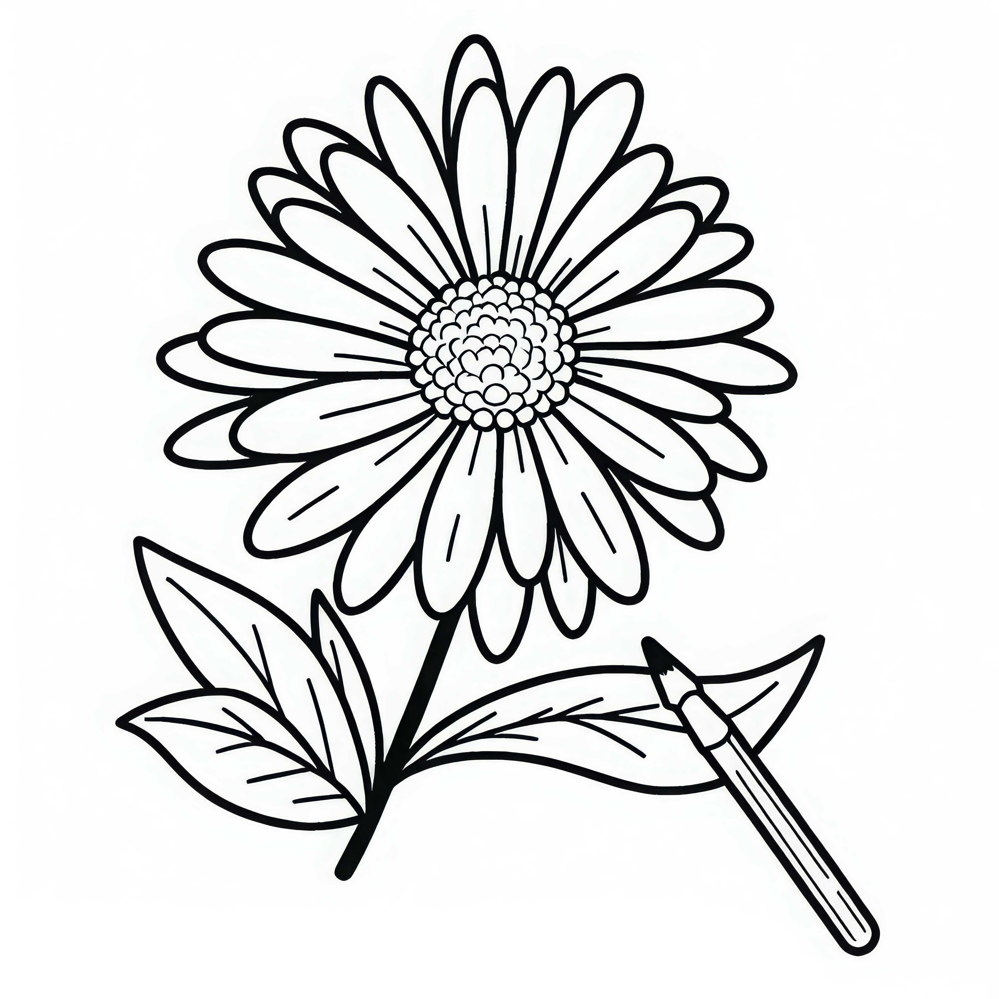 Desenho para colorir de margaridas gratuito