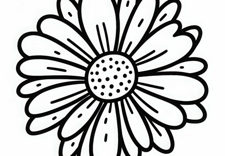 Desenho de margaridinhas para colorir gratuitamente