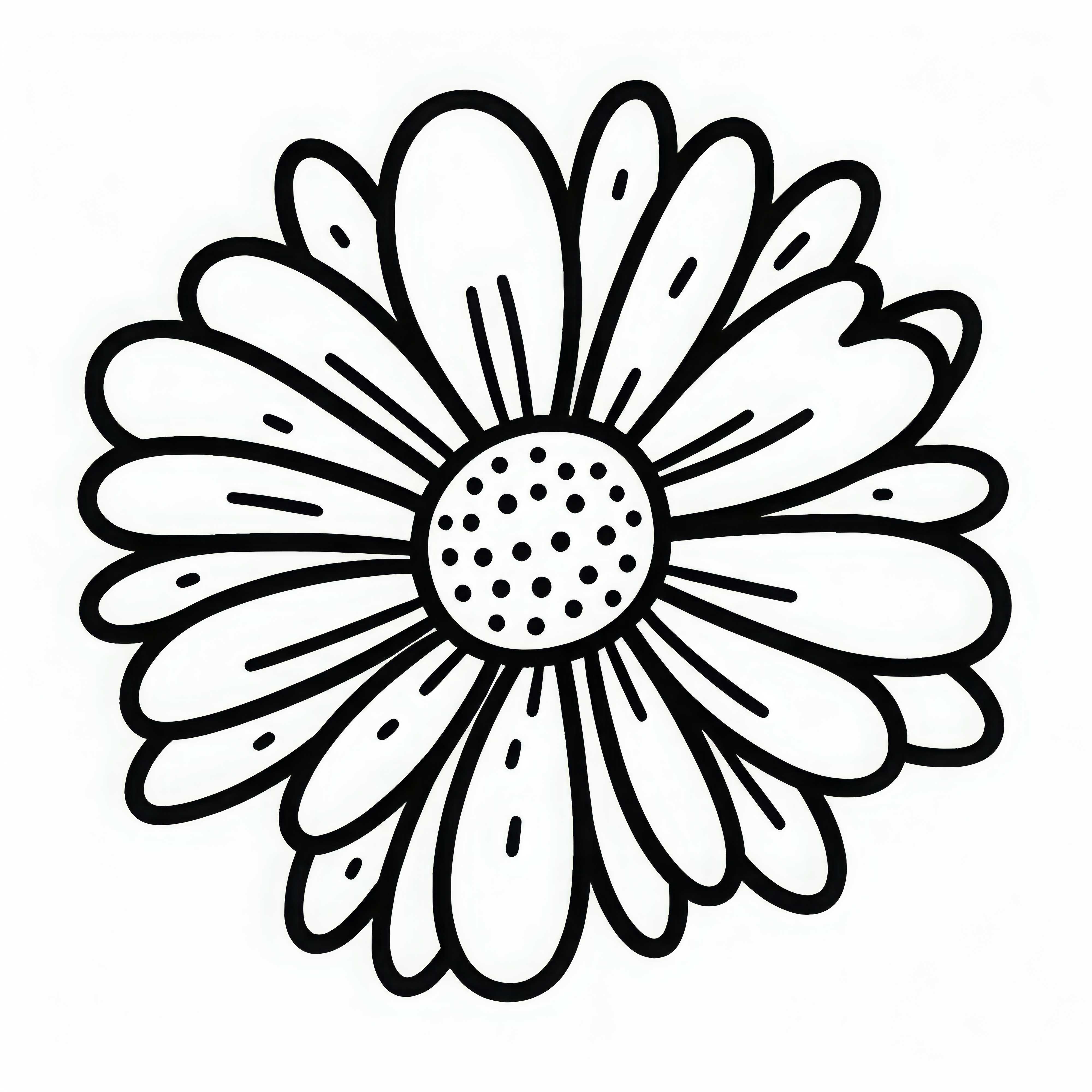 Desenho para colorir de margaridas gratuito