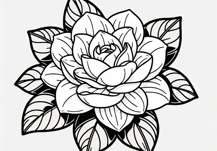 가드니아 색칠하기: 당신의 색칠 재미를 위한 무료 꽃들