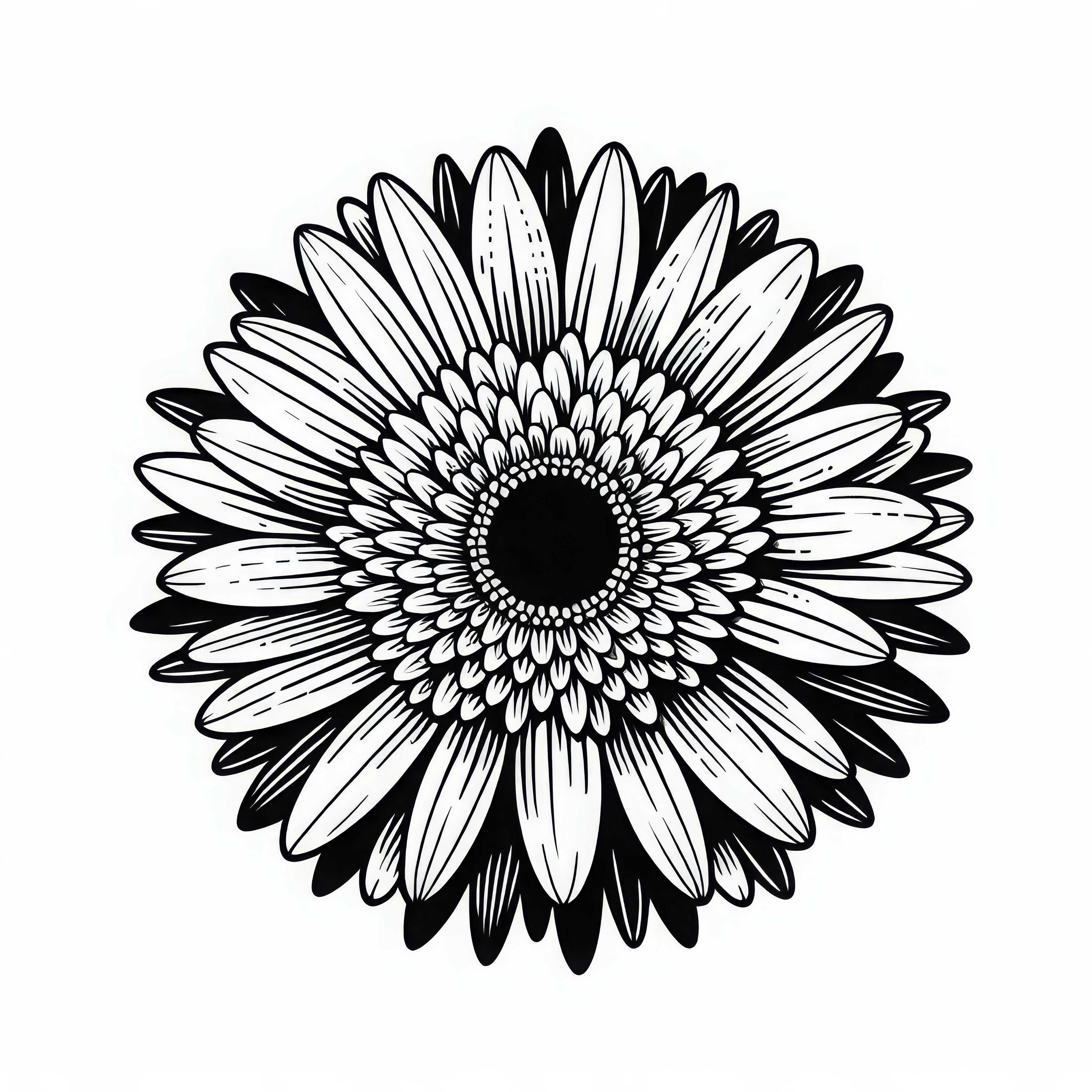 Malba květu gerbery – zdarma ke stažení Vybarvovací obrázek květu gerbery – zdarma k vybarvení