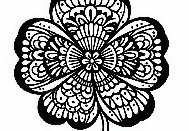 Безплатно сваляне и оцветяване на картинка с клеве?