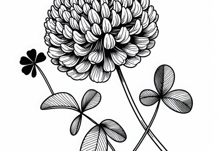 Цветето на детелината - Още свободен вариант за оцветяване