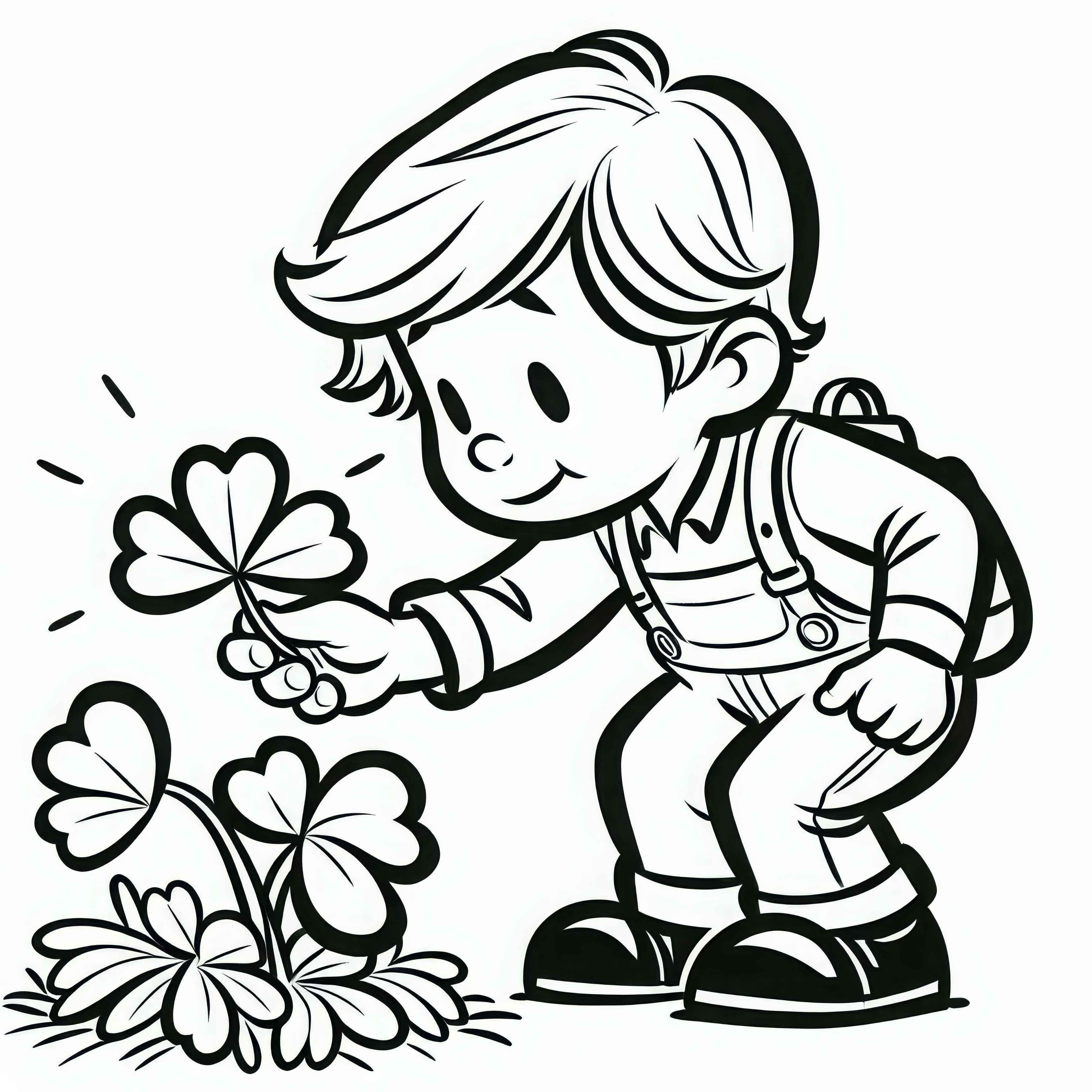 Дете открива детска книжка с рисунки на детелина безплатно Дете открива безплатна оцветявка с детелина