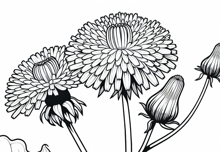 Безплатна оцветяваща страница на цвят от цвете е левурник