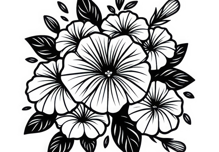 Цвете Петуния Оцветяване Безплатно