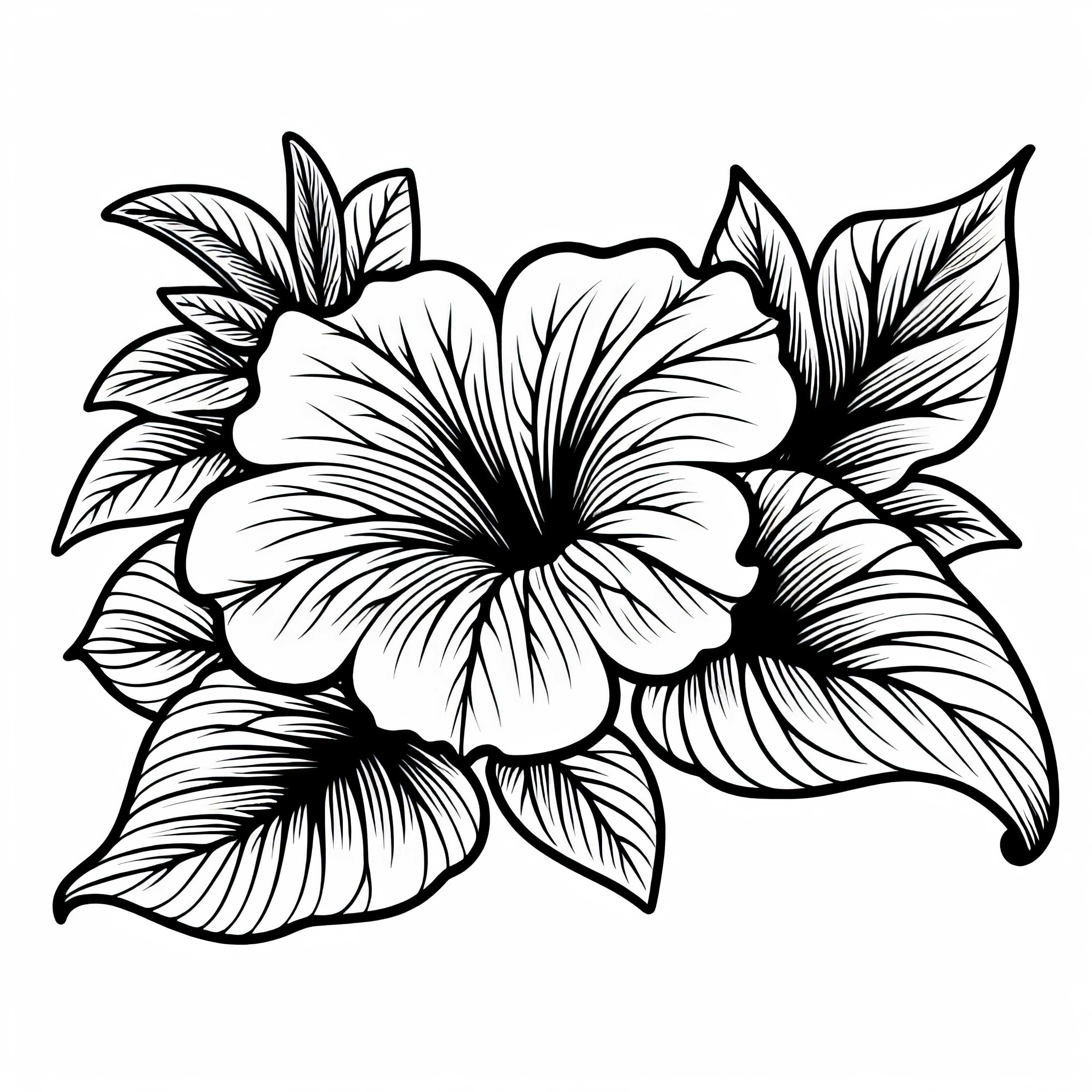 Dibujo para colorear de la flor petunia gratis