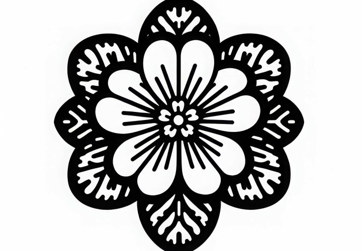 Оцветяващи страници на примула - Безплатен доказателствен шаблон на цветето