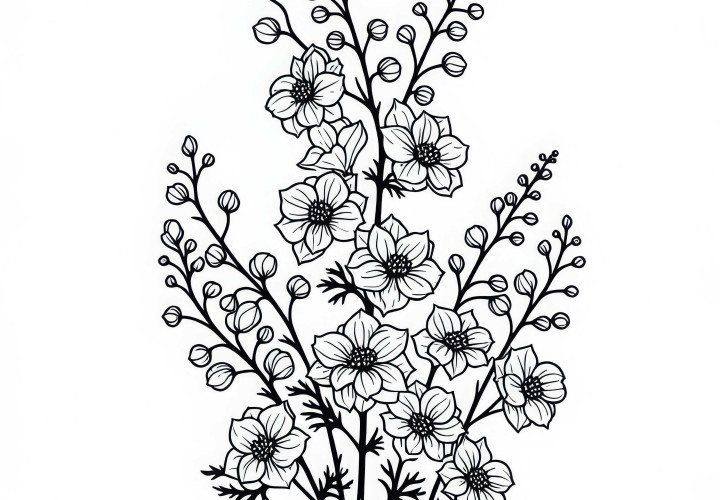 Цвете на цветето Ланцетник Оцветяваща картина Безплатно