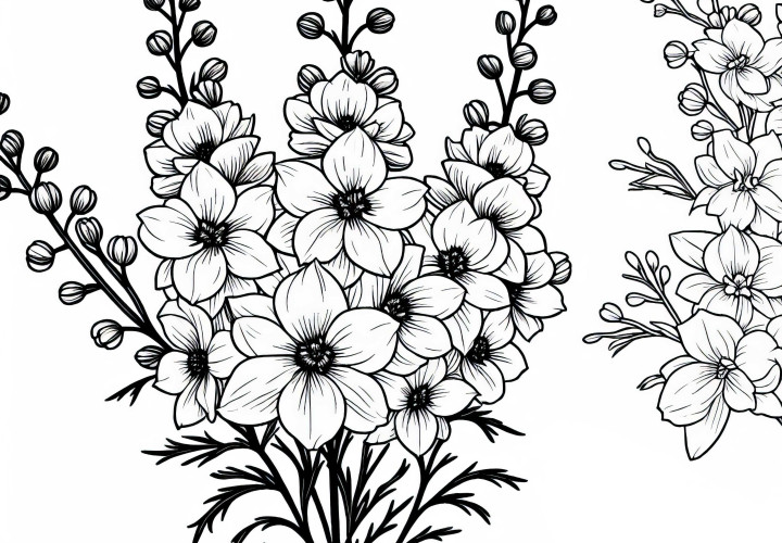 Рисунок за оцветяване на рицарски трън безплатно за изтегляне