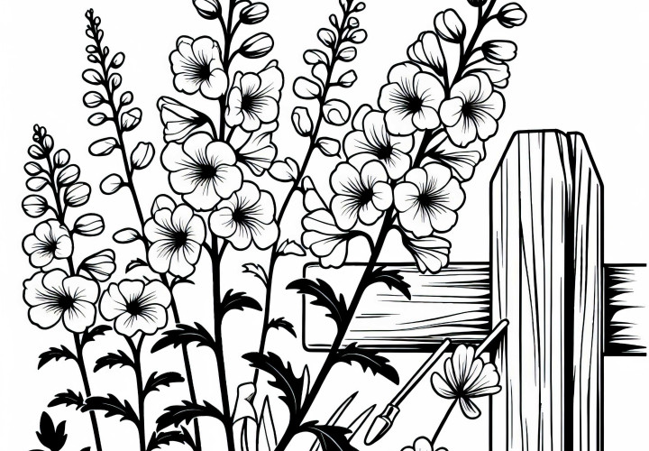 Рисунка за оцветяване на рицарски шпор – Безплатен шаблон за оцветяване