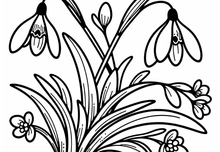 Cvet snežinka – Barvna slika brezplačno