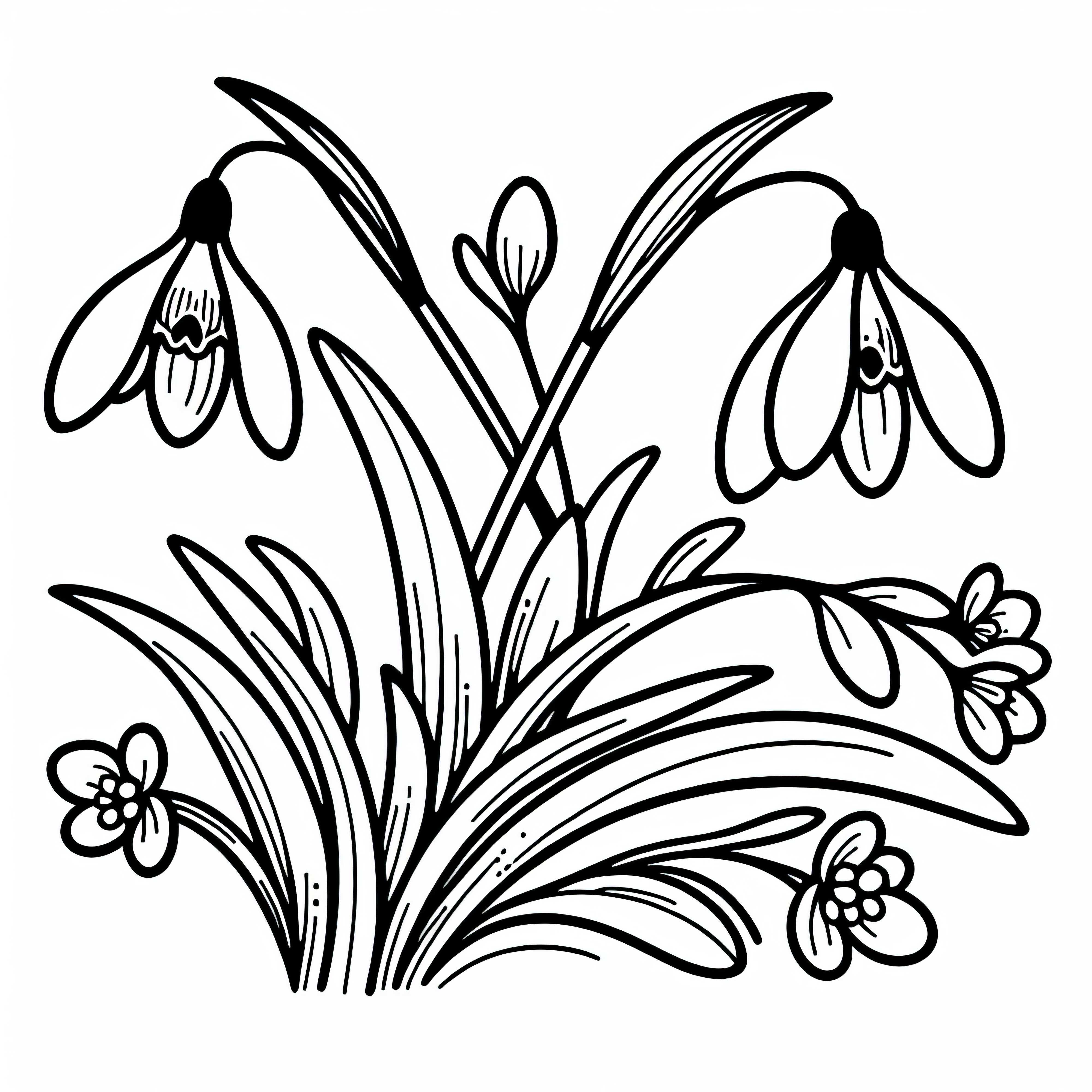 Floarea ghiocelei - Desen de colorat gratuit