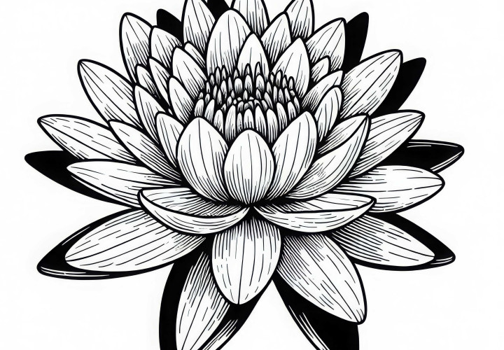 Безплатна оцветявка на лотосова цветя