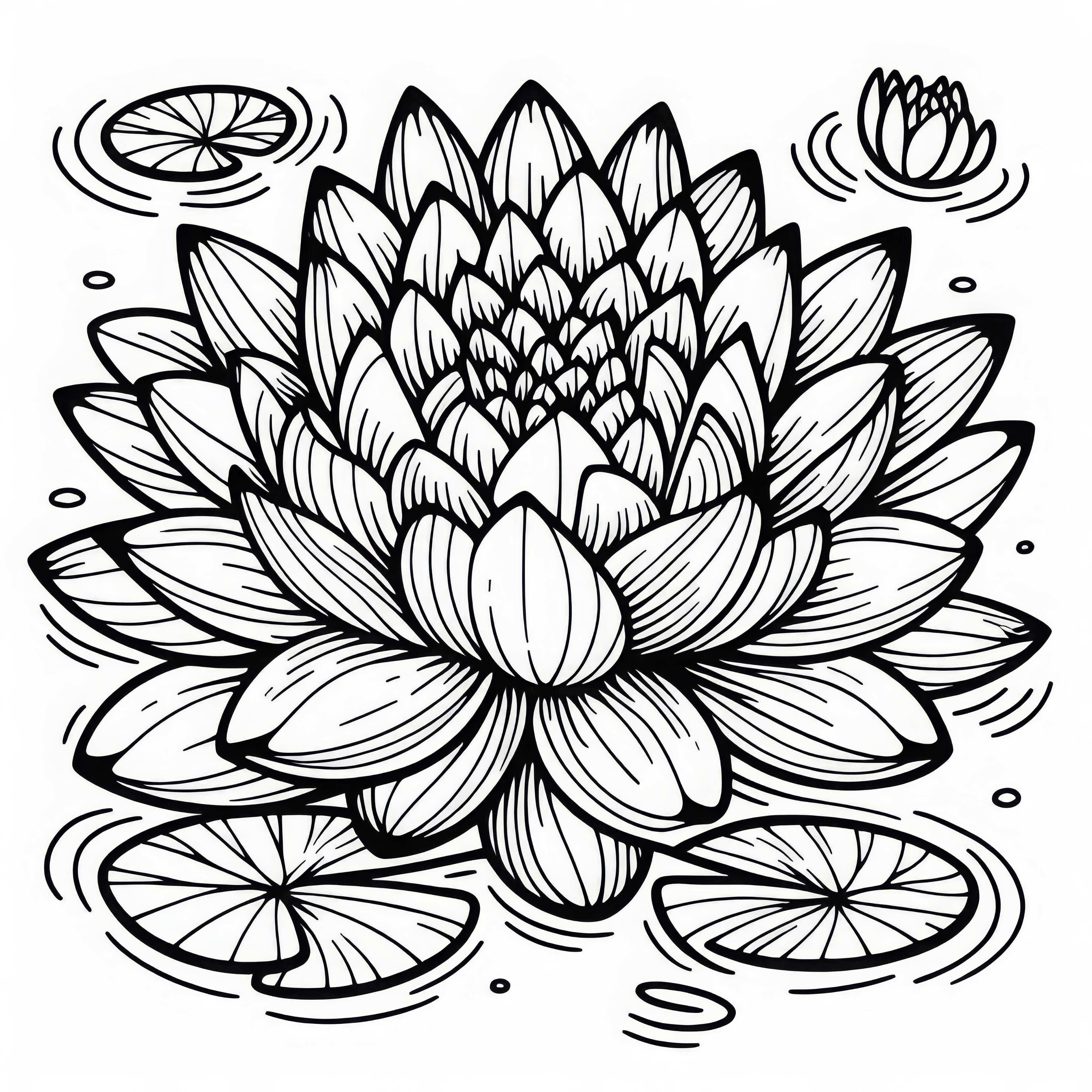 Цвете на водната лилия &ndash; безплатен за оцветяване