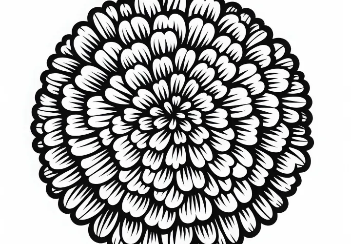 Kresba květu květiny Tagetes ke stažení zdarma