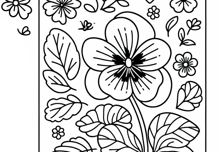 Květinová omalovánka pro stažení zdarma