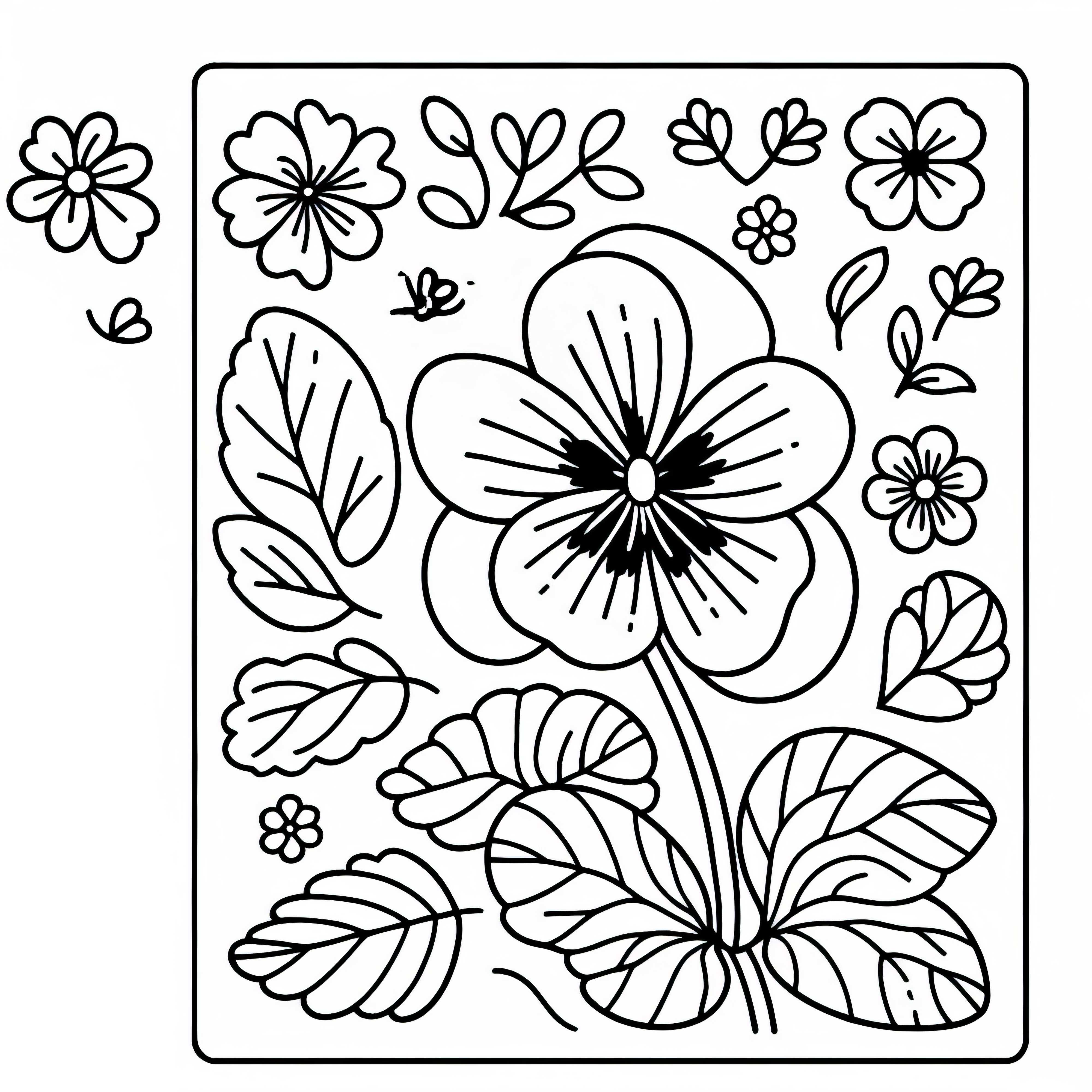 Veilchen Ausmalbild kostenlos herunterladen