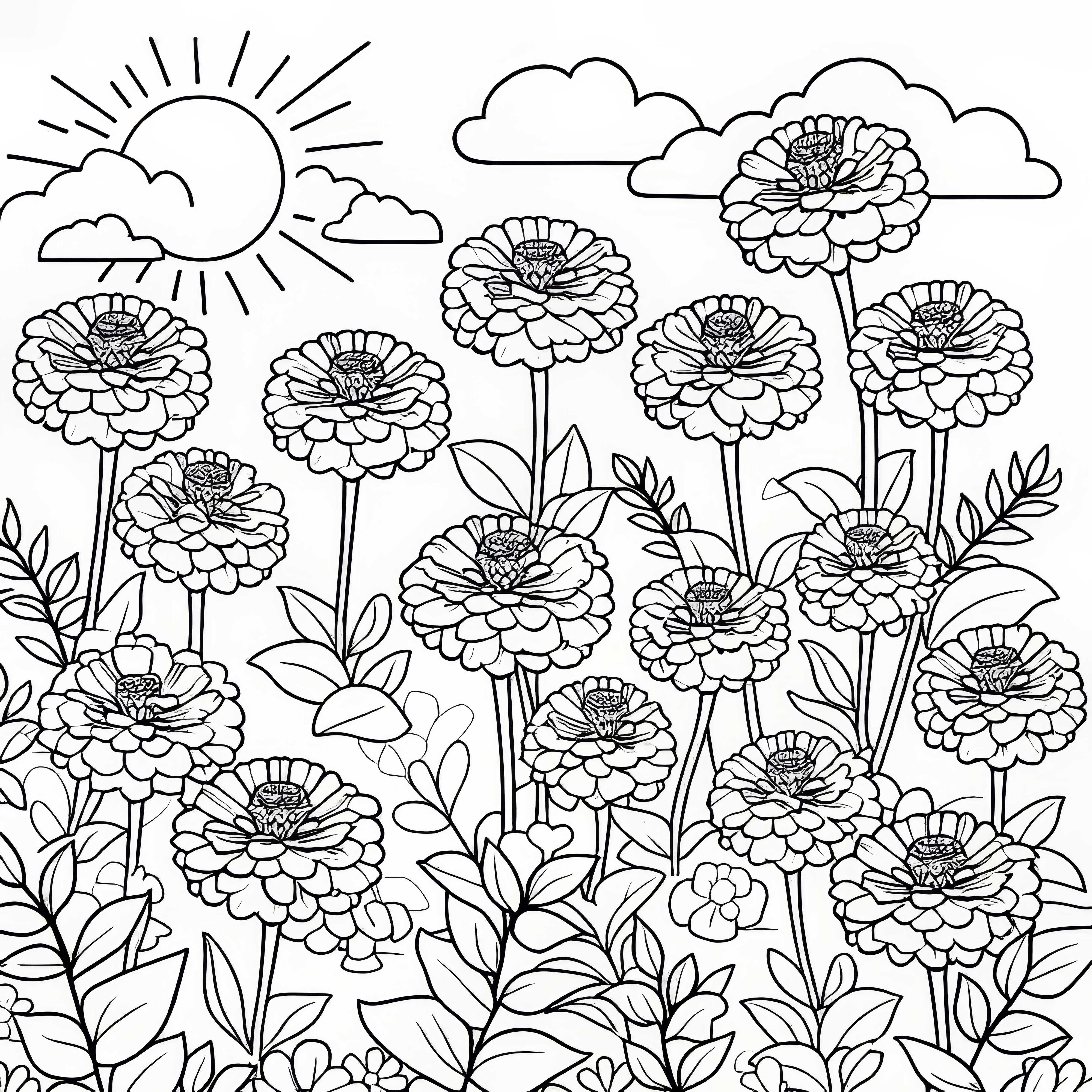 Více květin - omalovánka s cínie zdarma