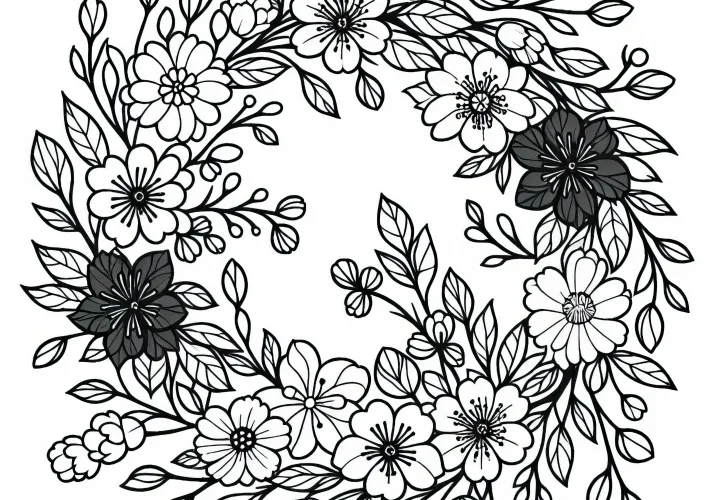 Gratis mewarnai gambar karangan bunga musim semi Gratis mewarnai gambar karangan bunga musim semi