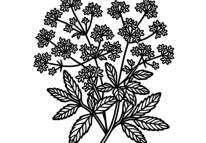 バルドリアンのハーブの塗り絵 無料