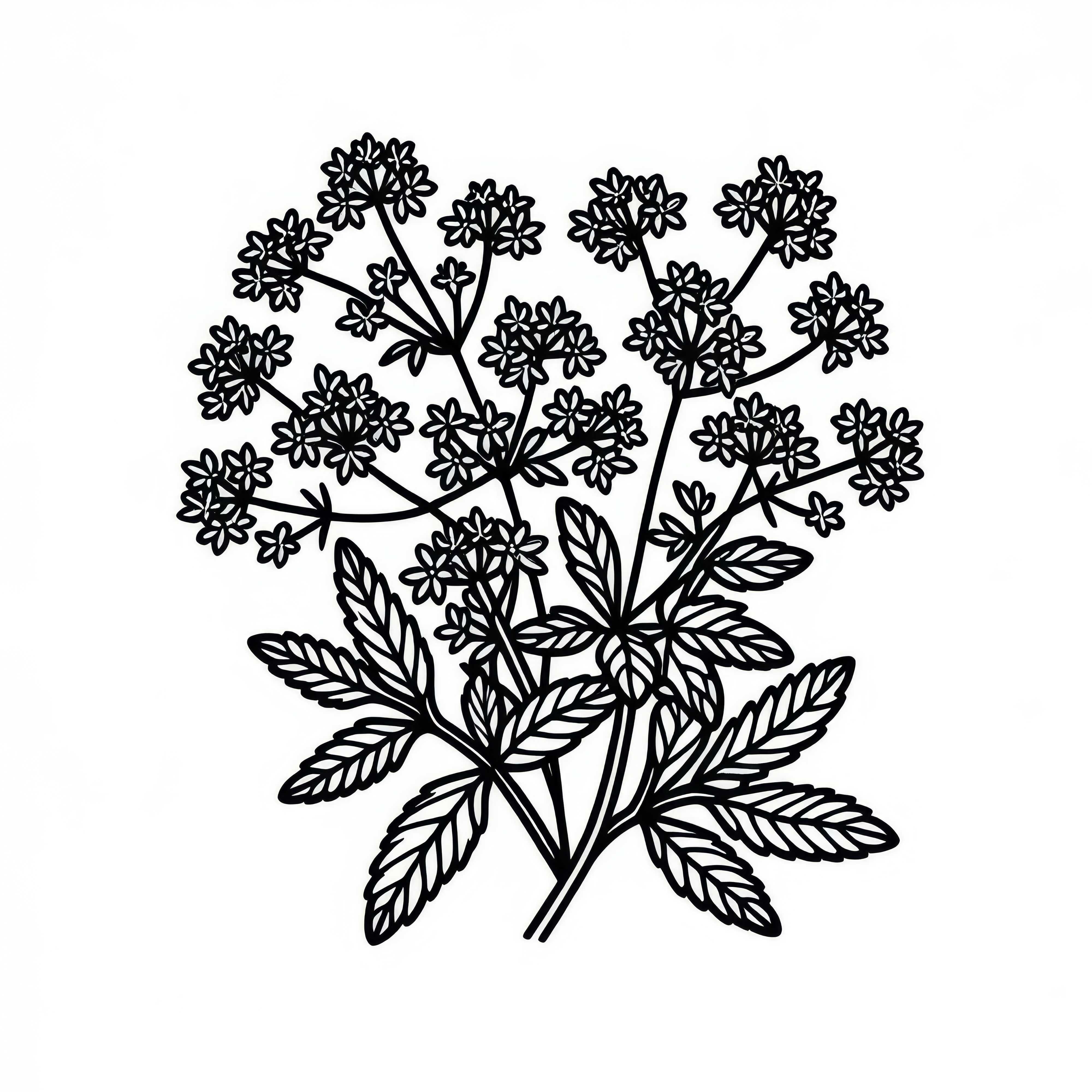 Baldrián omalovánka pre bylinky zadarmo