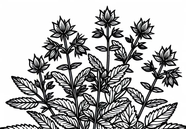 Borretsch Ausmalbild für Kräuter – Kostenlos zum Download
